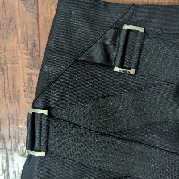 Rock & Republic Rosalie Bandage Buckle Skirt Cynical Black 0 - Picture 8 of 11